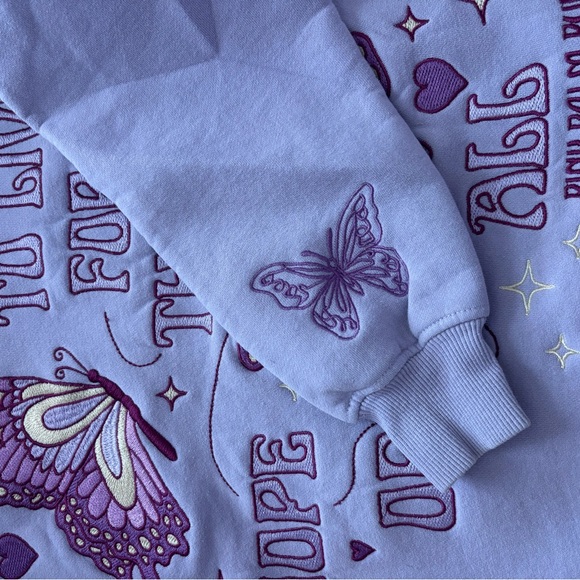 Pink palm puff hoodie - Picture 3 of 5